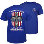 Faith In God Love Of Freedom Men's T-Shirt