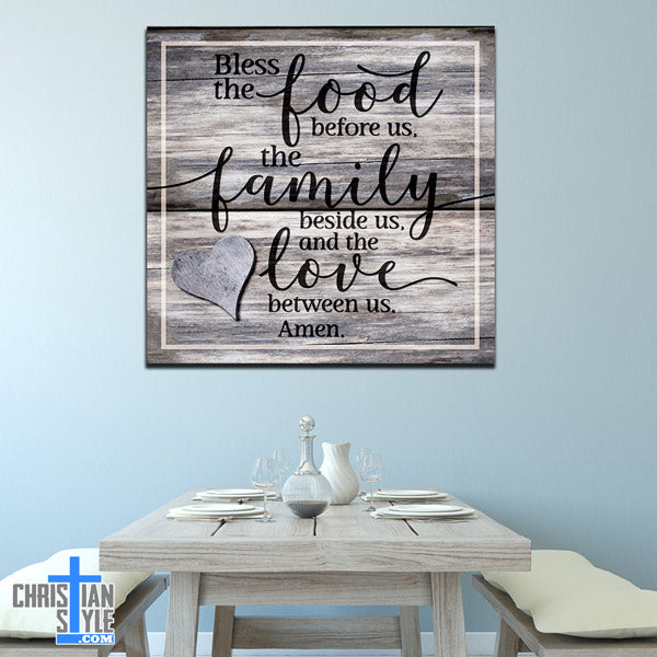 "Food Family Love " Premium Canvas