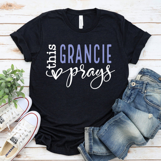 This Grancie Prays Women's T-Shirt