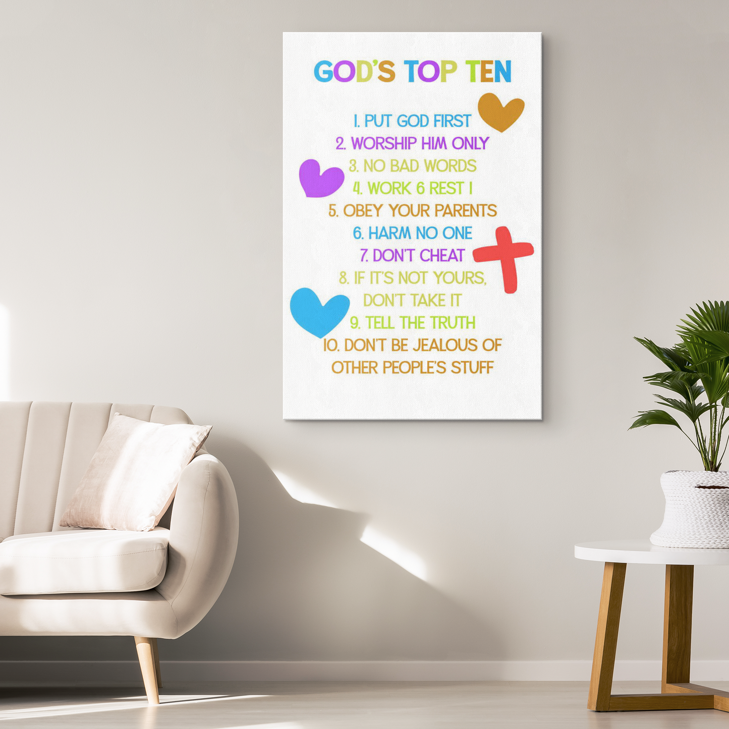 "God's Top Ten" Premium Canvas