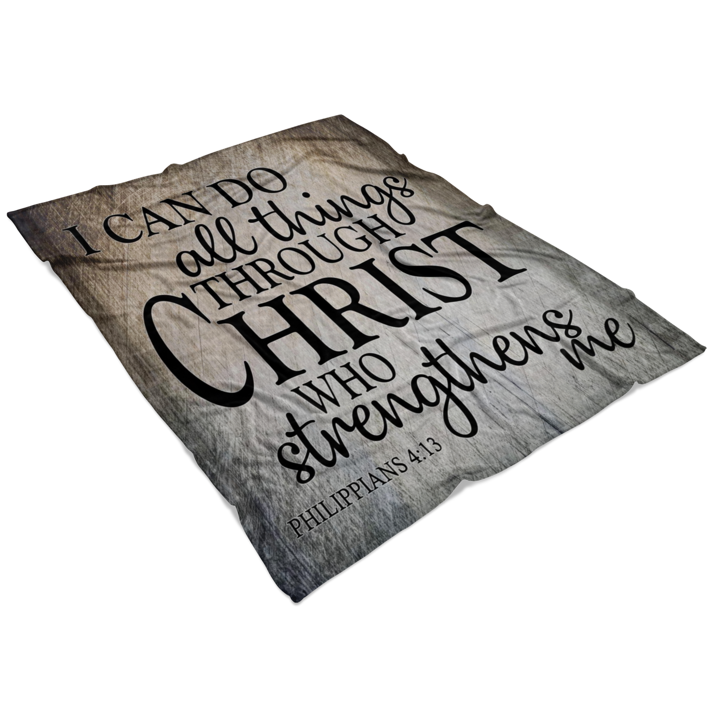 "I Can Do All Things Through Christ" Premium Fleece Blanket