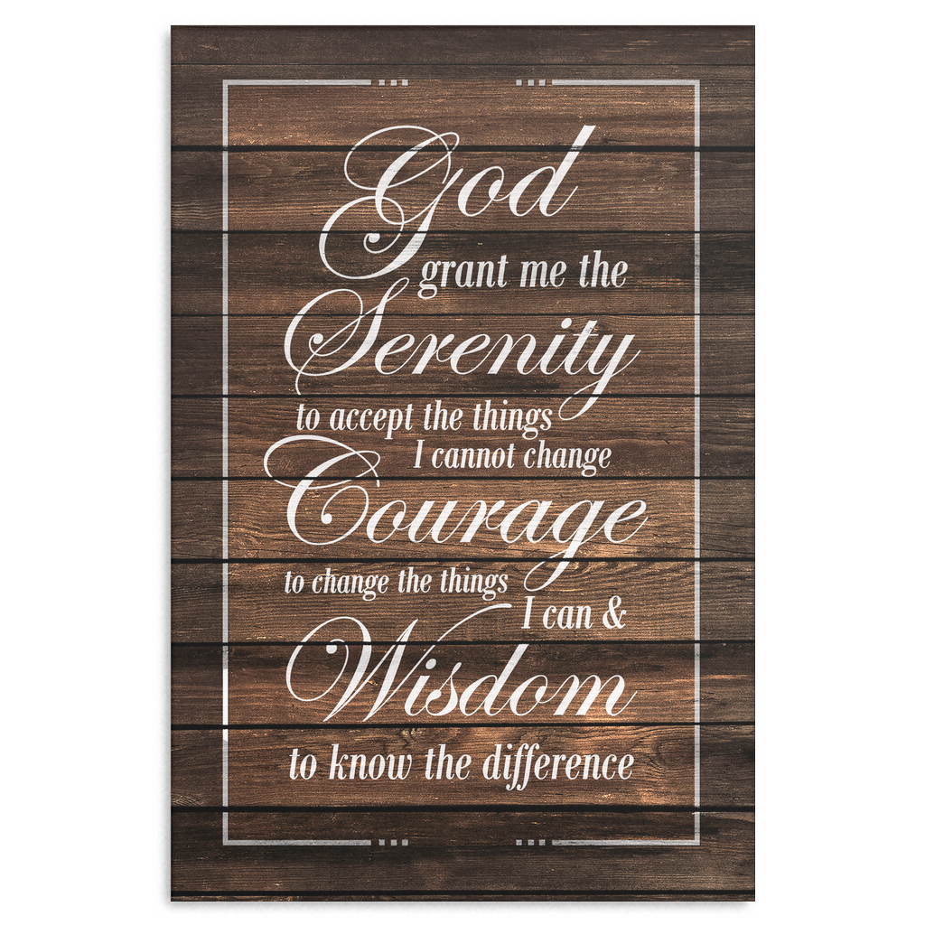 "Serenity Prayer" - Rustic Premium Canvas