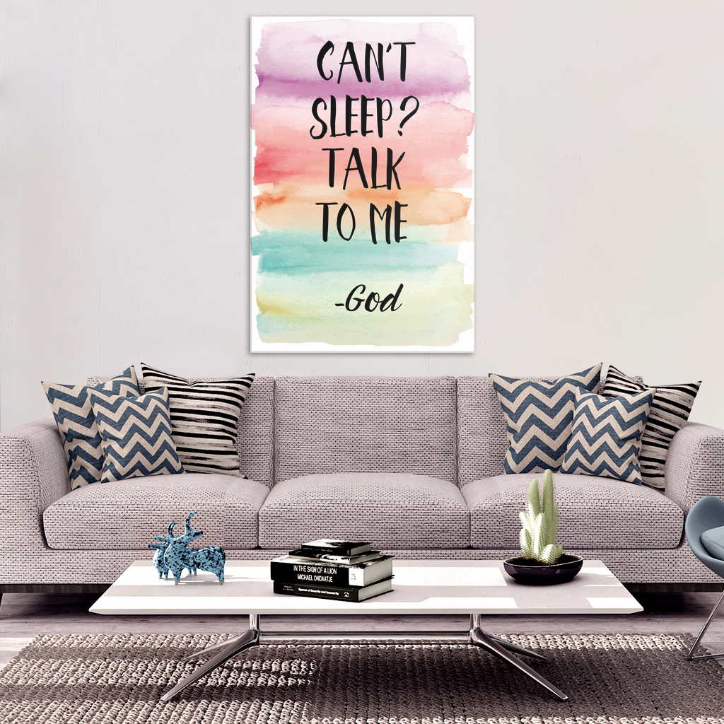 "Can't Sleep? Talk to Me" Premium Canvas