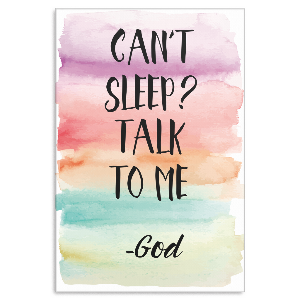 "Can't Sleep? Talk to Me" Premium Canvas
