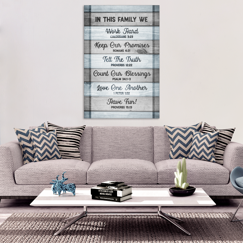 "In This Family..." Premium Canvas