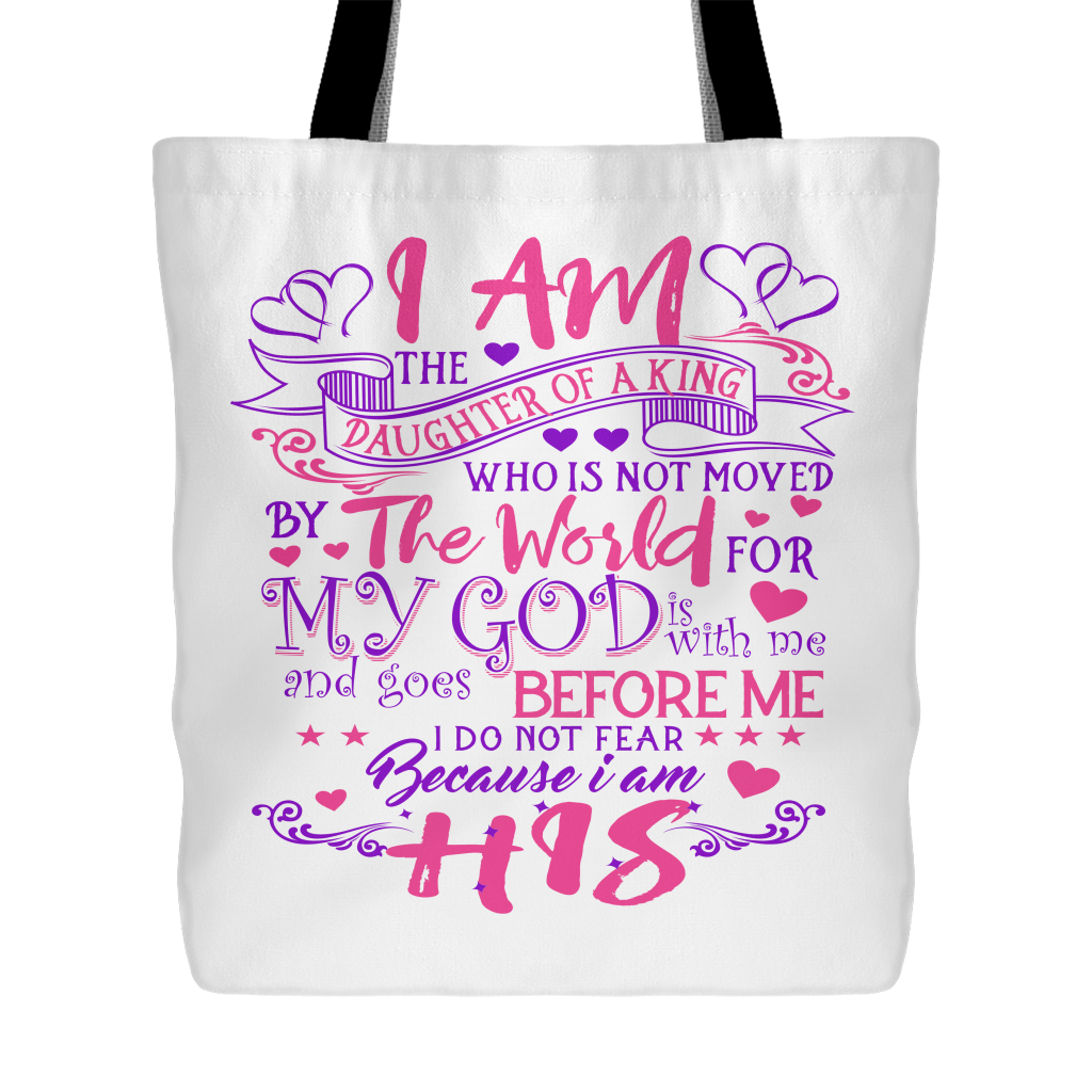 "Daughter of a King" Tote Bags