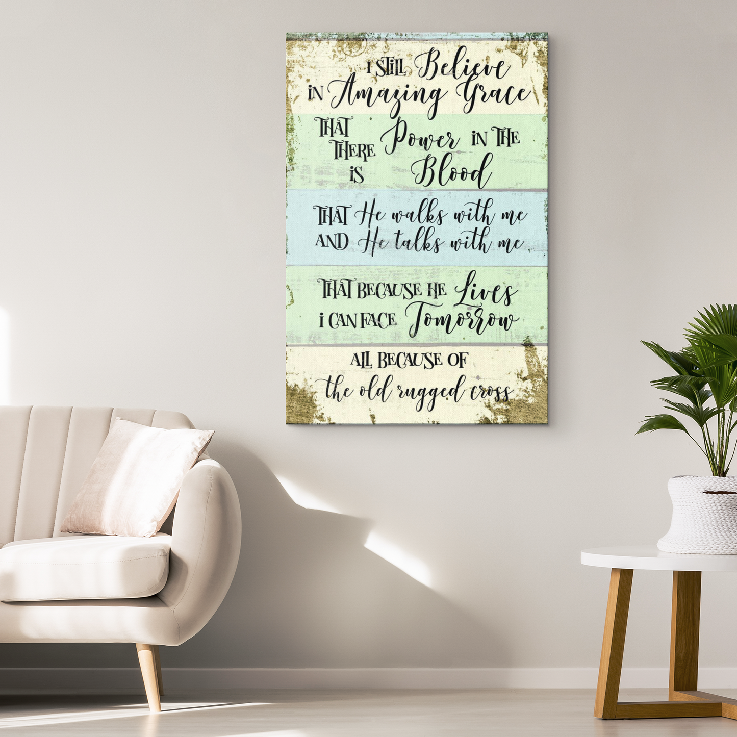 "I Still Believe in Amazing Grace" Premium Canvas