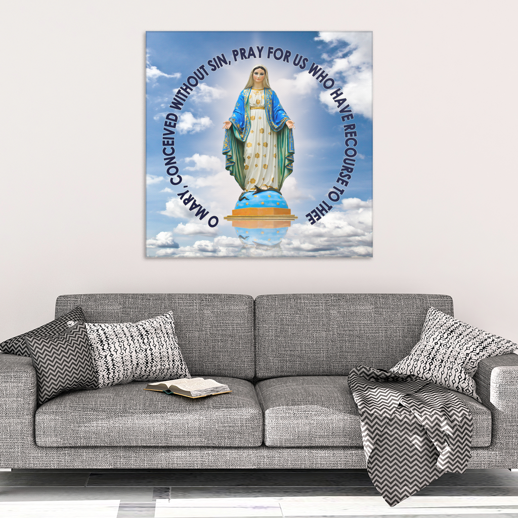 "PRAY FOR US" MARY PREMIUM CANVAS