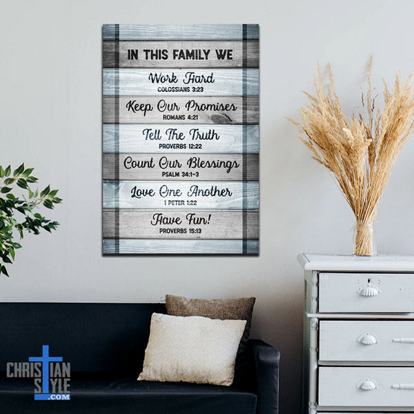 "In This Family..." Premium Canvas
