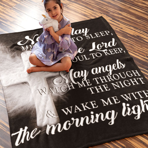 "Now I Lay Me Down To Sleep" Fleece Blanket
