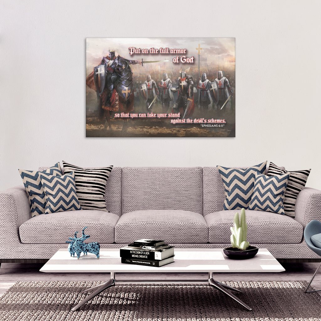 "FULL ARMOR OF GOD" ephesians PREMIUM CANVAS