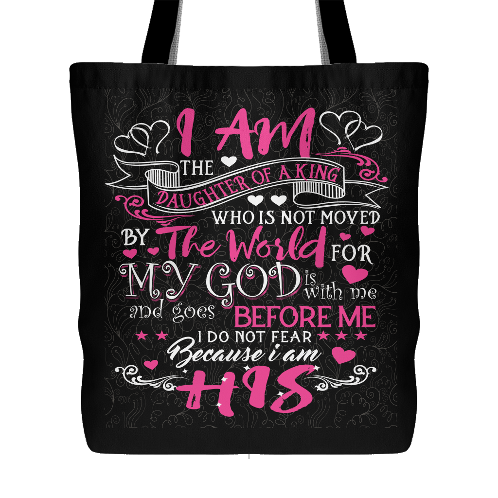 "Daughter of a King" Tote Bags