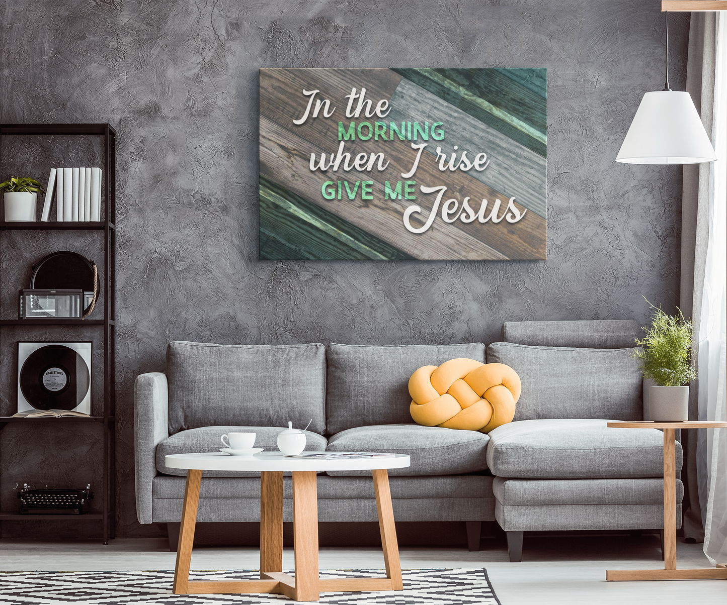 "In The Morning When I Rise Give Me Jesus" Premium Canvas