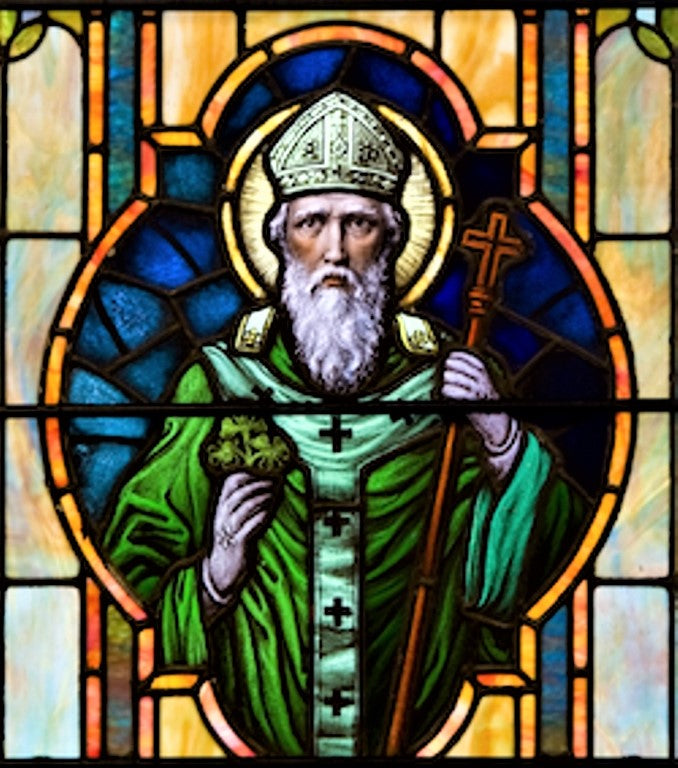 Saint Patrick image stained glass