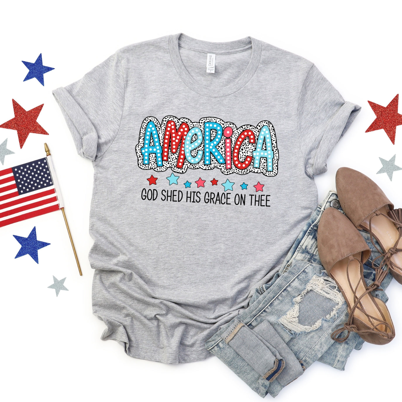America God Shed His Light On Thee Women's T-Shirt