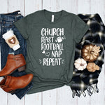 Church, Feast, Nap & Repeat Women's T-Shirt