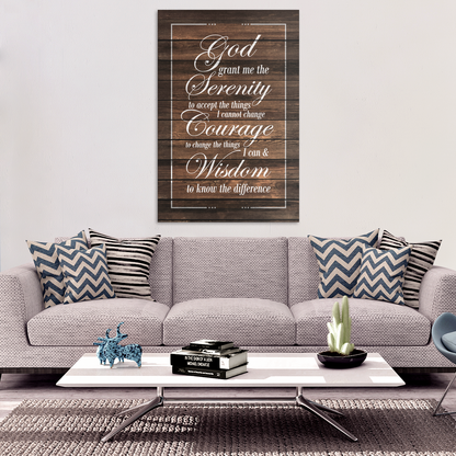 Serenity Prayer - Rustic Premium Canvas