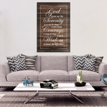 Serenity Prayer - Rustic Premium Canvas