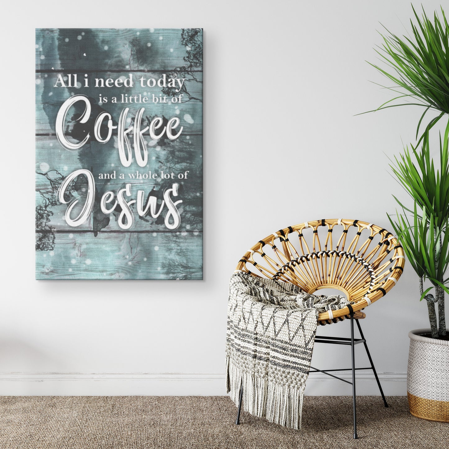 All I Need Today - Coffee & Jesus Premium Canvas