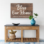 Bless Our Home Rustic Premium Canvas