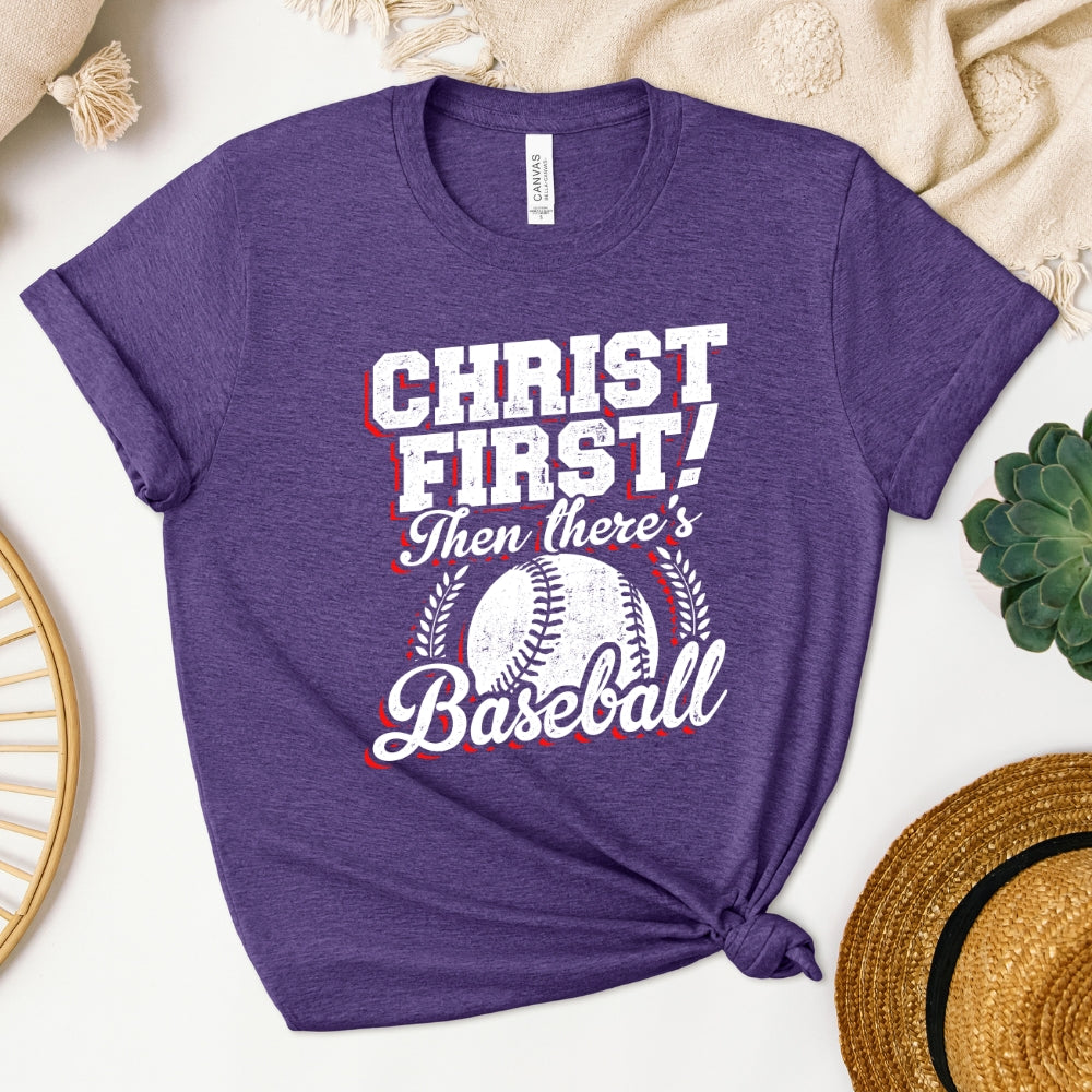 Christ First Then Baseball Women's T-Shirt