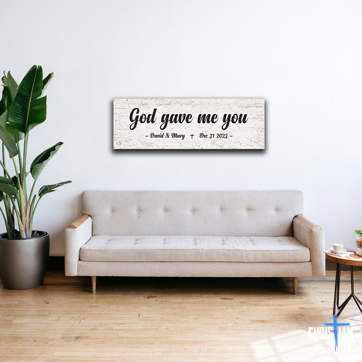 God Gave Me You Personalized Premium Panoramic Canvas