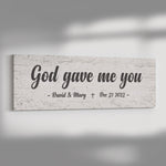 God Gave Me You Personalized Premium Panoramic Canvas