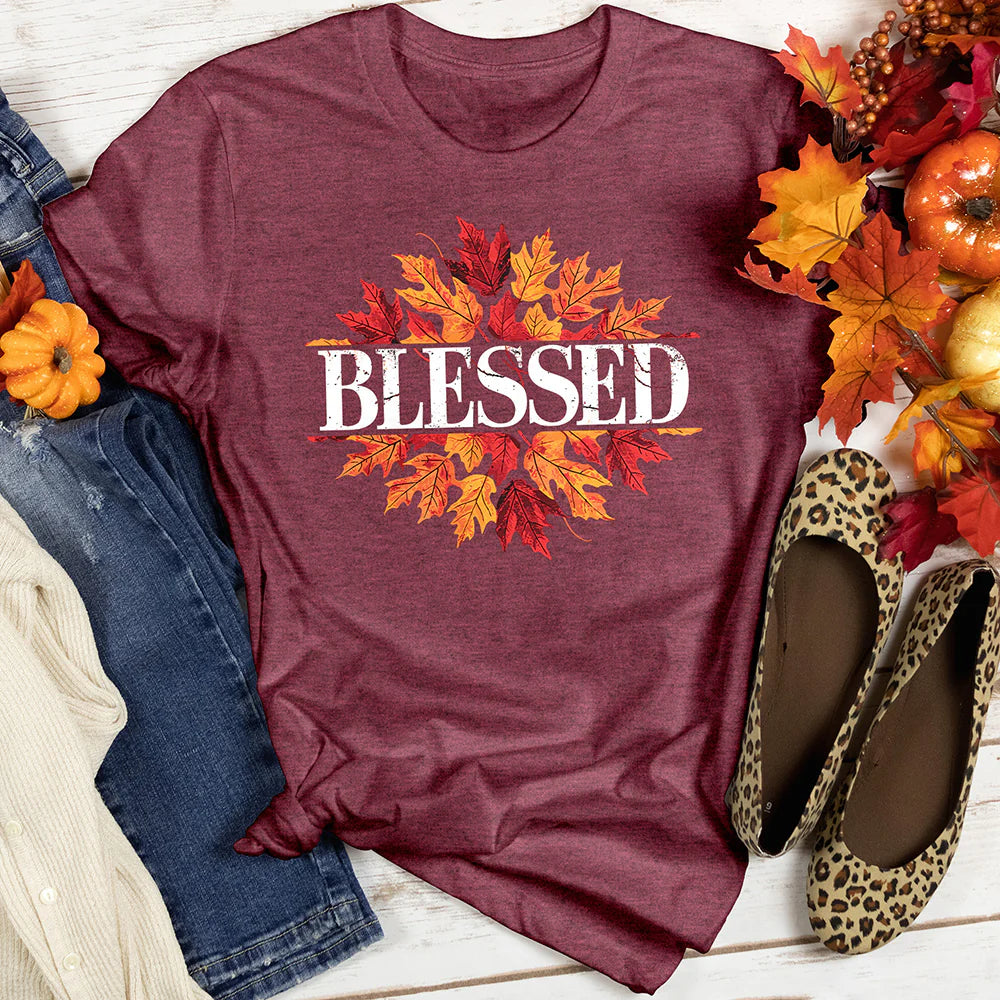 Blessed Fall Leaves Women's T-Shirt