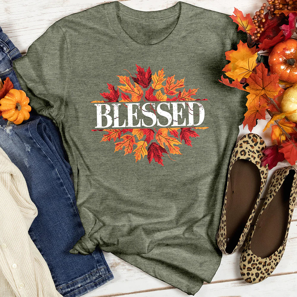 Blessed Fall Leaves Women's T-Shirt