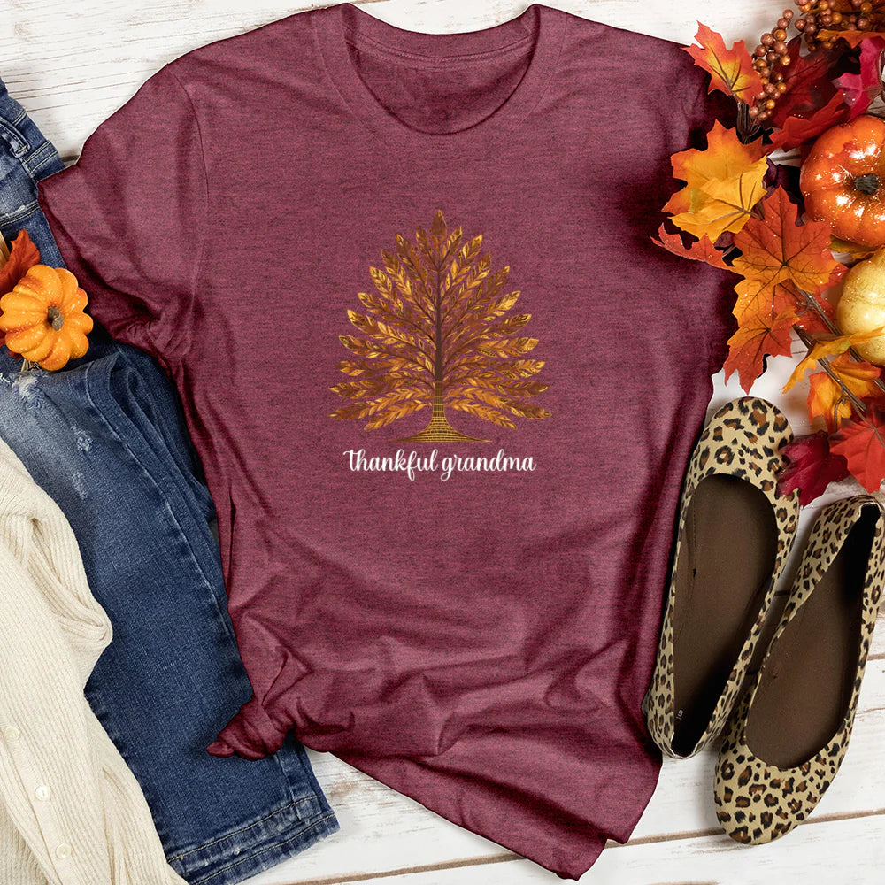 Thankful Grandma Harvest Tree Women's T-Shirt