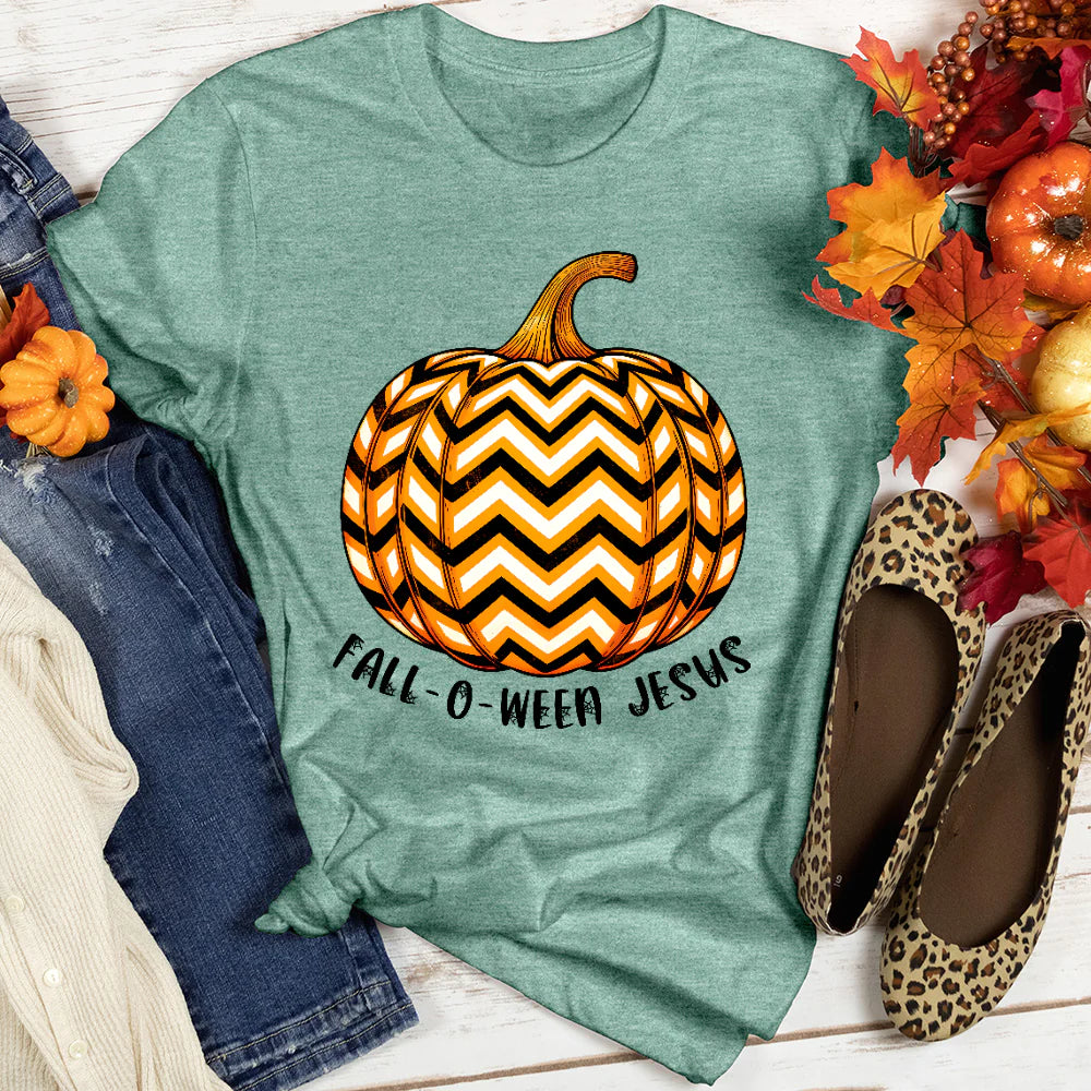 Fall-O-Ween Jesus Pumpkin Women's T-Shirt