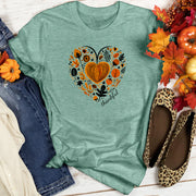 Thankful Pumpkin Heart Women's T-Shirt