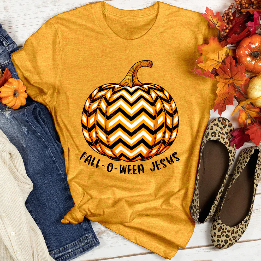 Fall-O-Ween Jesus Pumpkin Women's T-Shirt