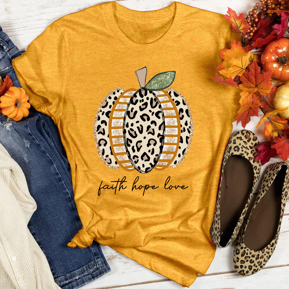 Faith Hope Love Pumpkin Women's T-Shirt