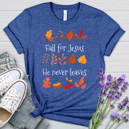 Fall For Jesus Leaf Pattern Women's T-Shirt