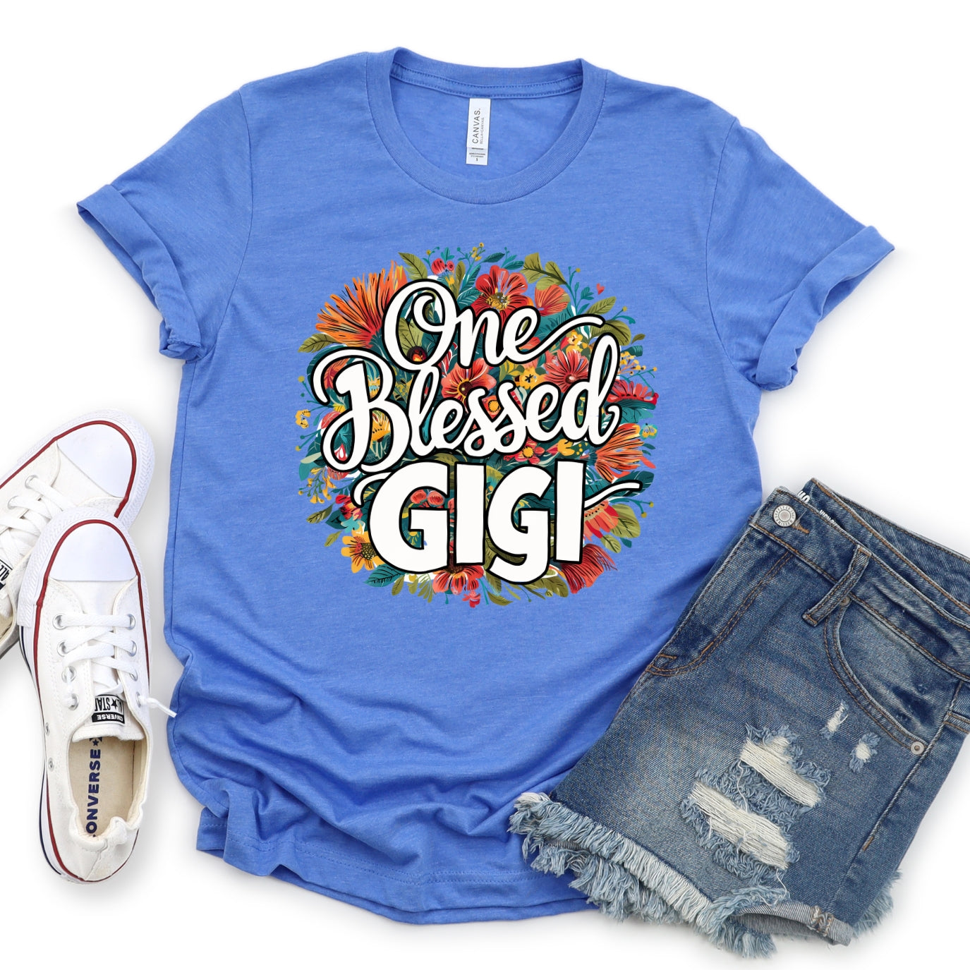 One Blessed Gigi Floral Women's T-Shirt