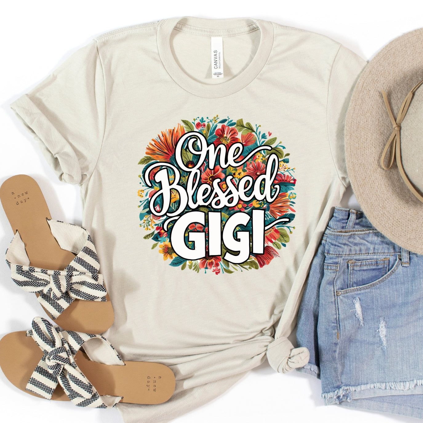 One Blessed Gigi Floral Women's T-Shirt