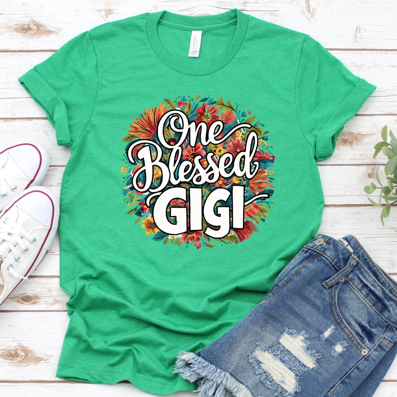 One Blessed Gigi Floral Women's T-Shirt