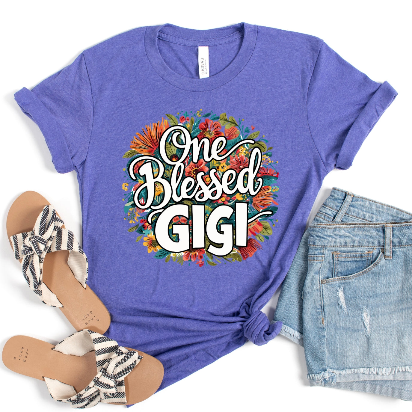 One Blessed Gigi Floral Women's T-Shirt