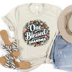 One Blessed Grandma Floral Women's T-Shirt