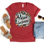 One Blessed Grandma Floral Women's T-Shirt