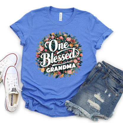 One Blessed Grandma Floral Women's T-Shirt