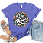 One Blessed Grandma Floral Women's T-Shirt