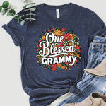 One Blessed Grammy Floral Women's T-Shirt