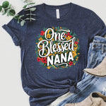 One Blessed Nana Floral Women's T-Shirt