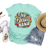 One Blessed Nana Floral Women's T-Shirt