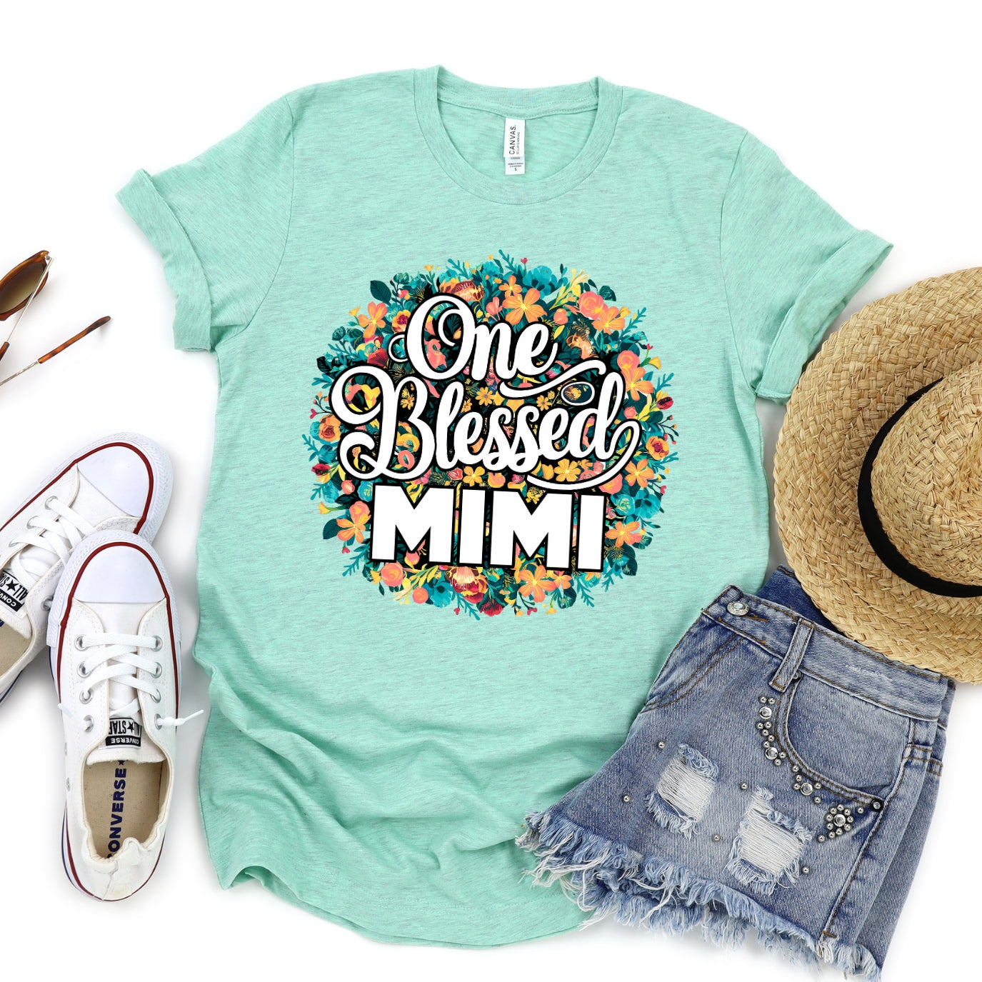 One Blessed Mimi Floral Women's T-Shirt