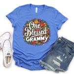 One Blessed Grammy Floral Women's T-Shirt