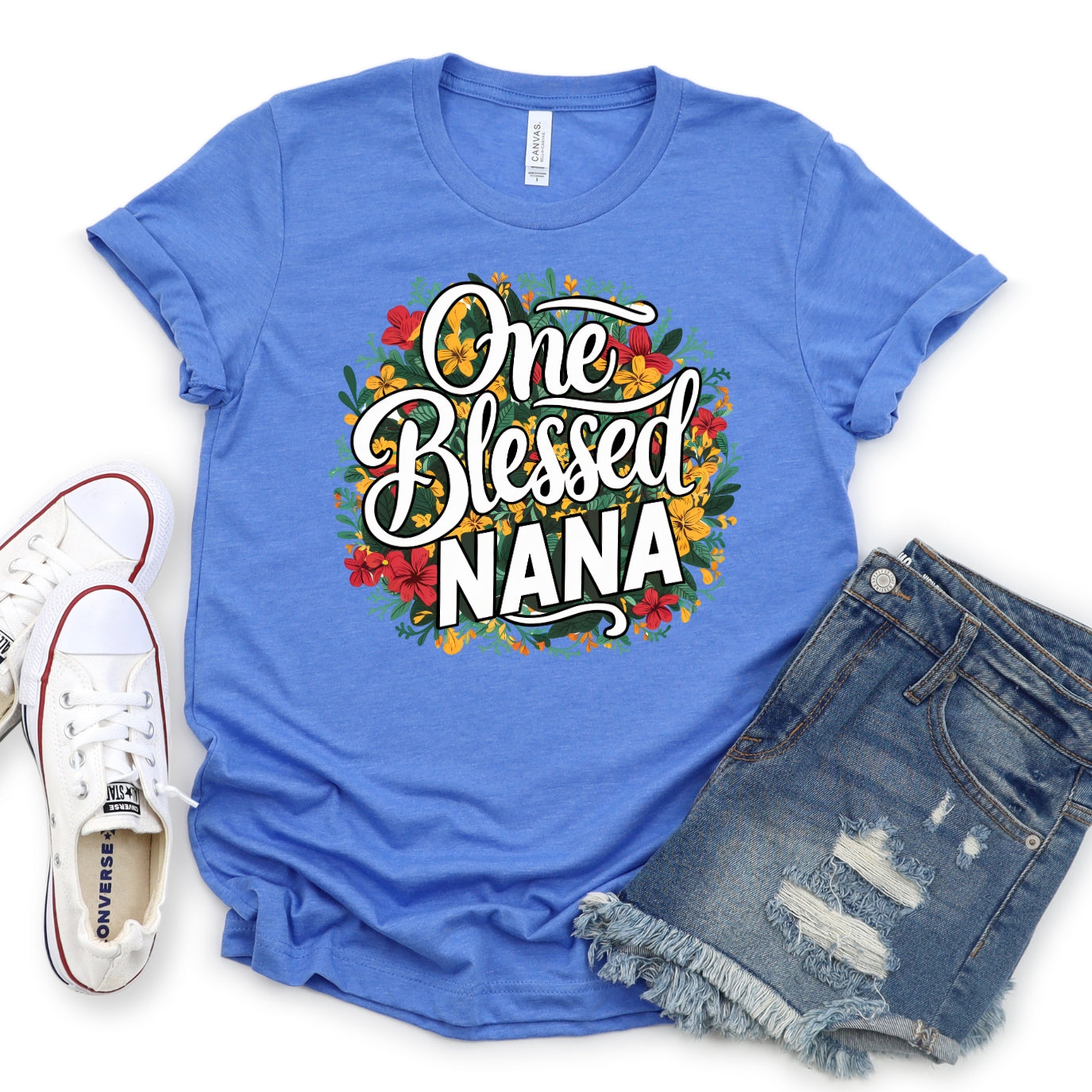 One Blessed Nana Floral Women's T-Shirt