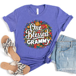 One Blessed Grammy Floral Women's T-Shirt